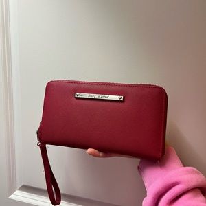 cherry red wallet / clutch